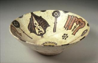 Bowl with palmettes and blocks of script