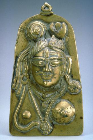 Mask (mohra) of the Hindu deity Ardhanishvara