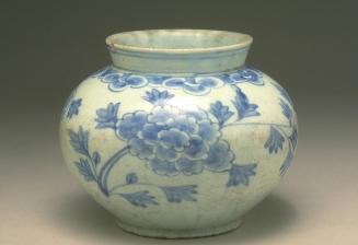 Jar with peony design