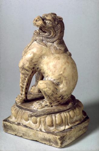 Lion on a lotus pedestal