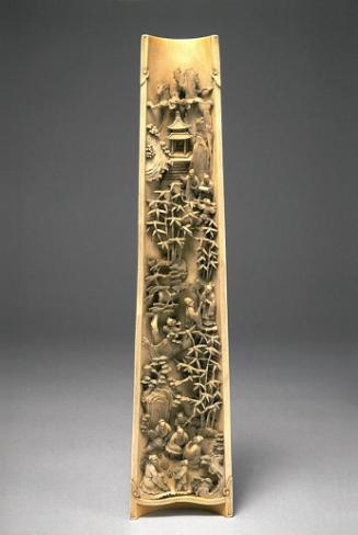 Tablet with eight elders gathering in deep mountains, one of a pair