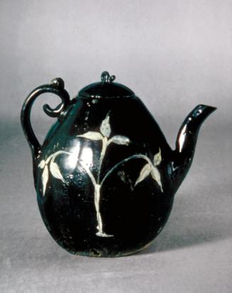 Ewer with leaf design