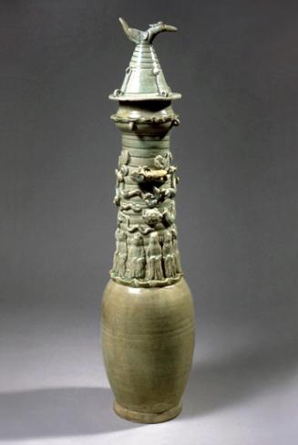 Funerary vase with Daoist figures