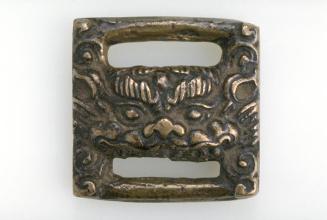 Book buckle with lion face