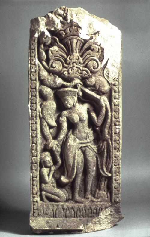 Fragment of a pilaster with female figure