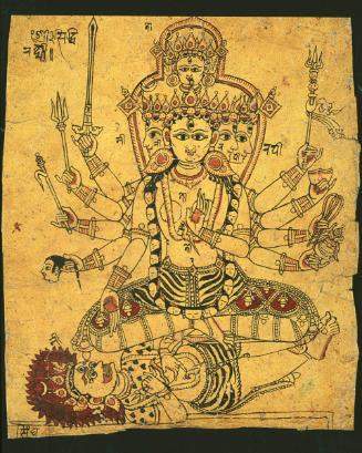 Siddhalakshmi, page from a  Nepalese sketchbook