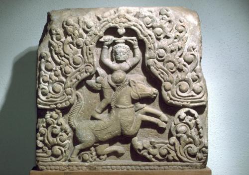 Forgery of a deity standing on a horse