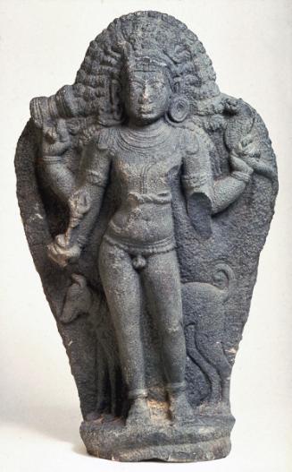 The Hindu deity Shiva in the fierce form of Bhairava