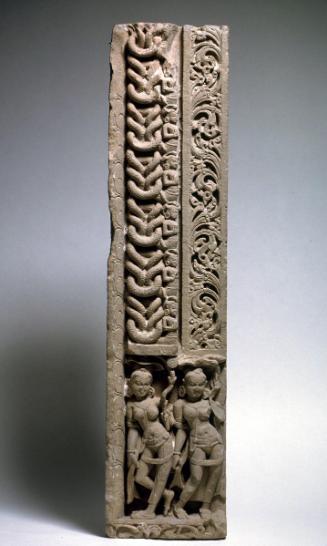 Door jamb with entwined nagas