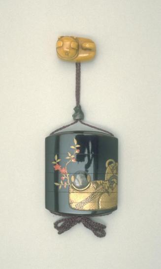 Netsuke of dog-shaped talisman (inuhariko)