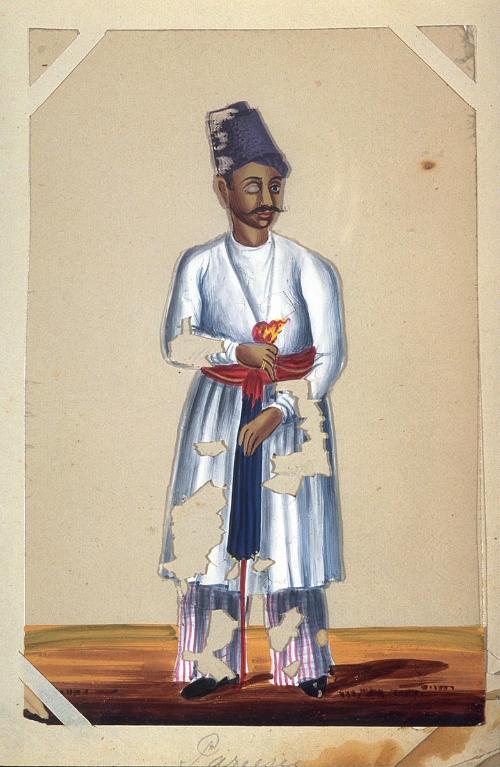 Parsi man with purple hat (Pareesee)