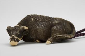 Netsuke of recumbent ox