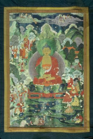 The Buddha Shakyamuni with gift bearers