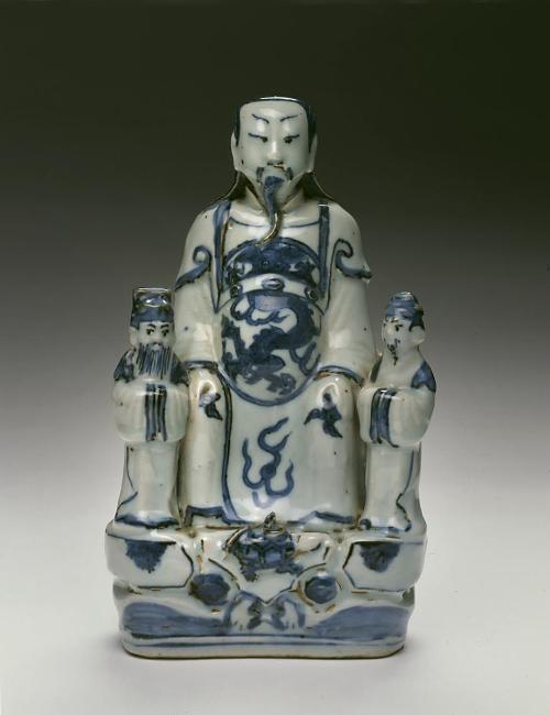 The Daoist deity Zhenwu with two attendants