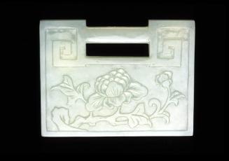 Rectangular lock with flowers