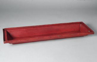 Red rectangular tray