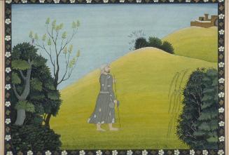 Sudama's journey to Krishna, probably from a manuscript of the Sudama Charita (Deeds of Sudama)