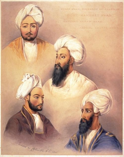 Hyder Khan, Governor of Ghuznee, Dost Mahomed Khan, Mahomed Akram Khan, Abdool Ghunee Khan