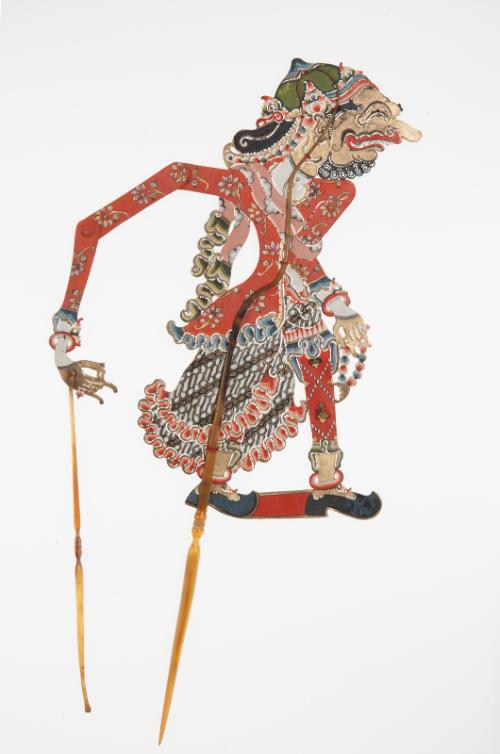 A male character, jacket, pants, holding beads, selendang