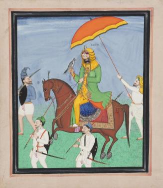 Maharaja Sher Singh on horseback