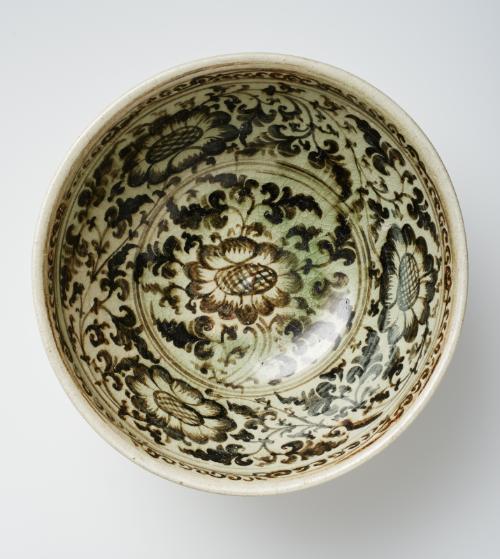 Bowl with flower scrolls