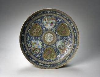 Plate made for Mas'ud Mirza Zill al-Sultan of Persia