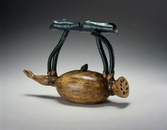 Lotus rhizome with overhead handle teapot