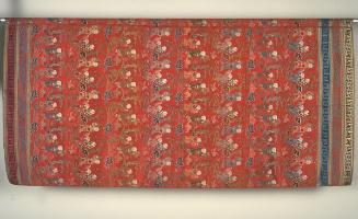 Wall hanging with a motif of boys at play