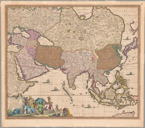 Accuratissima totius Asiae tabula: in omnes partes divisa, de nova correcta, ac in lucern edita; (Map of) the whole of Asia in its divisions, newly amended in light of published