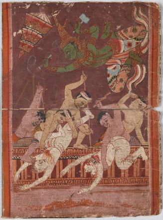 The tale of Chandakumara,  from a manuscript of scenes from the last ten previous lives of the Buddha