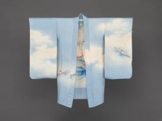 Woman's jacket (haori) with design of sailboats and rowing sculls