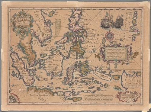 Insulae Indiae Orientalis Praecipuae, in quibus Moluccae celeberrime sunt; (Map of)  Insular East Indies, with the celebrated Maluku islands)