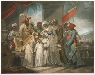 The sons of Tipu Sultan (1749-99) leaving their father