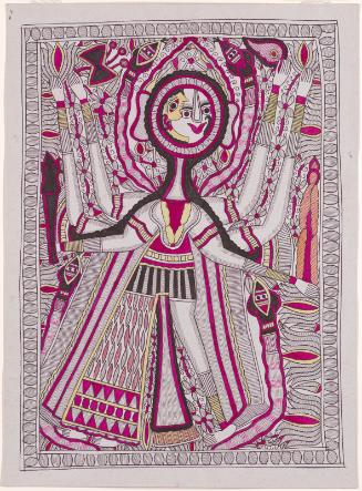 The Hindu deity Shiva in half-male, half-female form (Ardhanari)