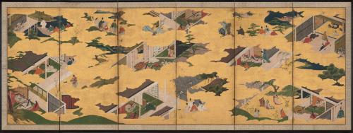 Aviary and Scenes from the Tale of Genji