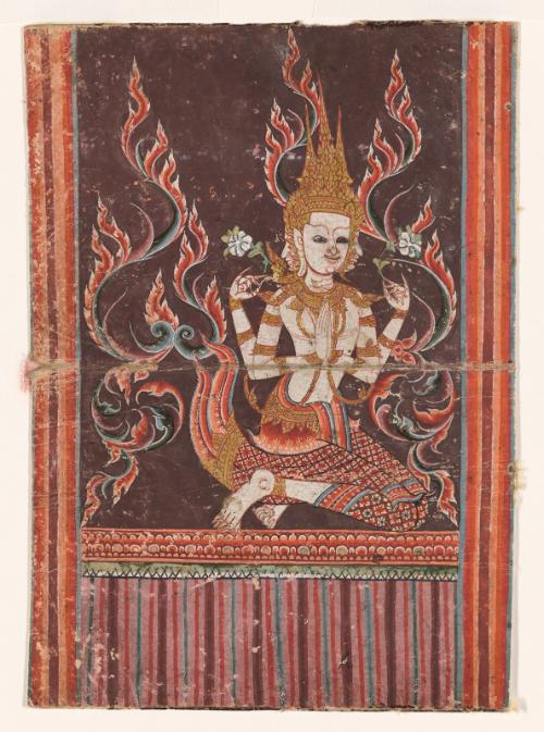 The deity Brahma from a manuscript