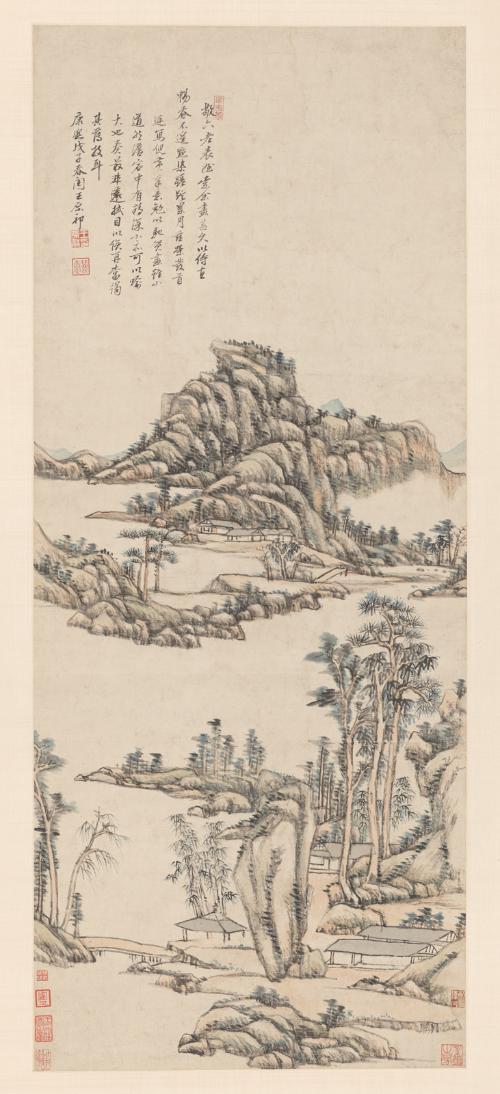 Landscape in the Styles of Ni Zan and Huang Gongwang