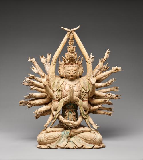 Seated thousand-armed bodhisattva Avalokiteshvara (Guanyin)