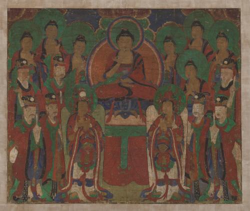 The buddha of Polaris with seven buddhas of the past and guardians of the Big Dipper