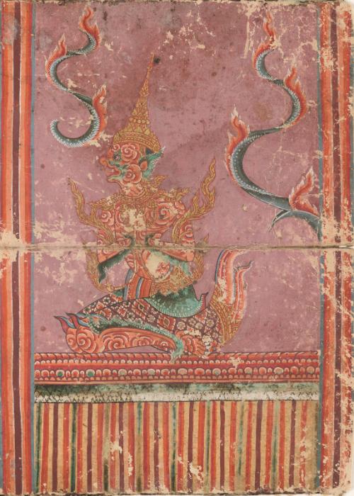 Mythical bird creature (garuda), from a manuscript