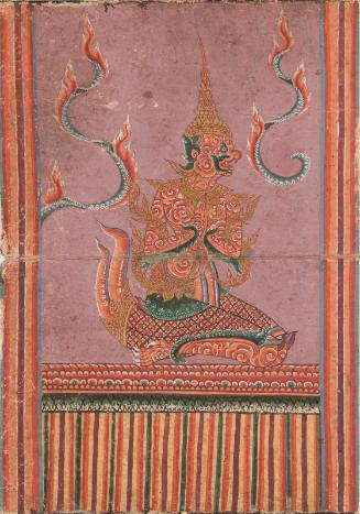 Mythical bird creature (garuda), from a manuscript