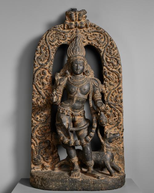 The Hindu deity Shiva in the fierce form of Bhairava