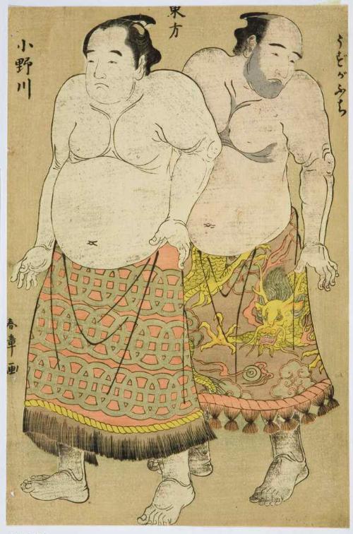 [Sumo Wrestlers of the] Eastern Section, Uzugafuchi and Onogawa