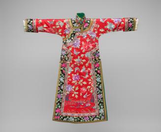 Manchu woman's robe with peonies and butterflies