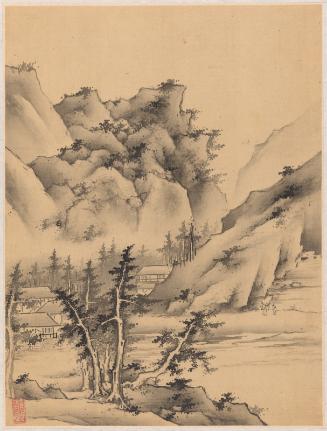 Landscapes of the Four Seasons (One of Eight Leaves)