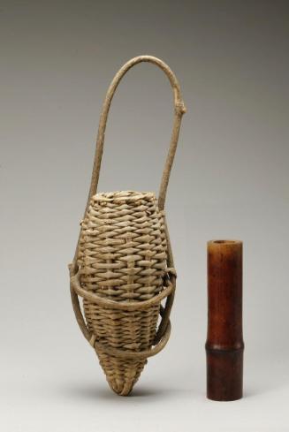 Hanging flower basket of the cicada basket (semikago) type