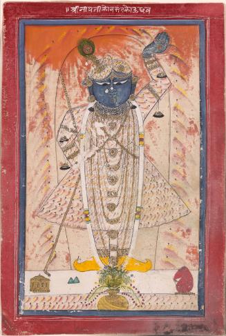 The Hindu deity Krishna in the form of Shri Nathji