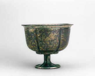 Stem cup with hunting scenes