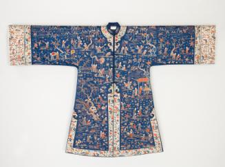 Woman’s semiformal robe with scenes of boys at play