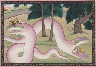 Krishna's victory over the snake demon Agha